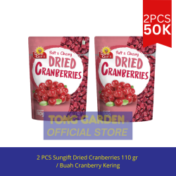 2 PCS - Tong Garden Dried Cranberries 110 gr